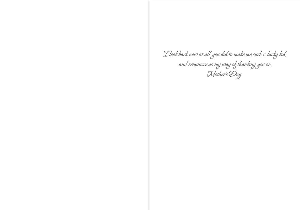 My Younger Self - Mother's Day Greeting Card - contact