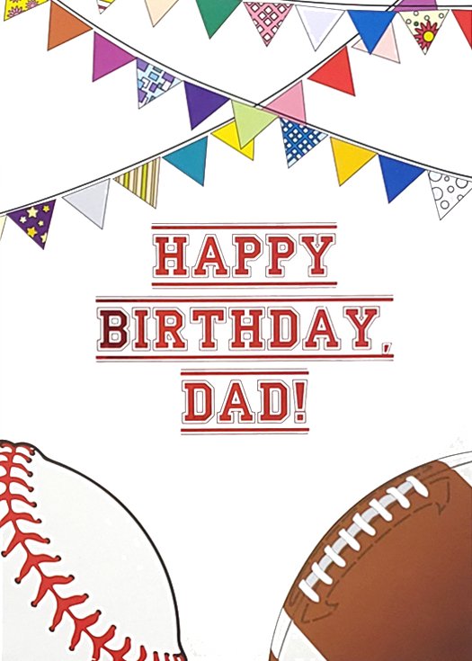 Sports Card For Dad - Birthday - contact
