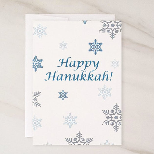 Snow Lights - Hanukkah Greeting Card - contact